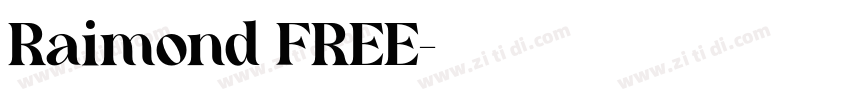 Raimond FREE字体转换